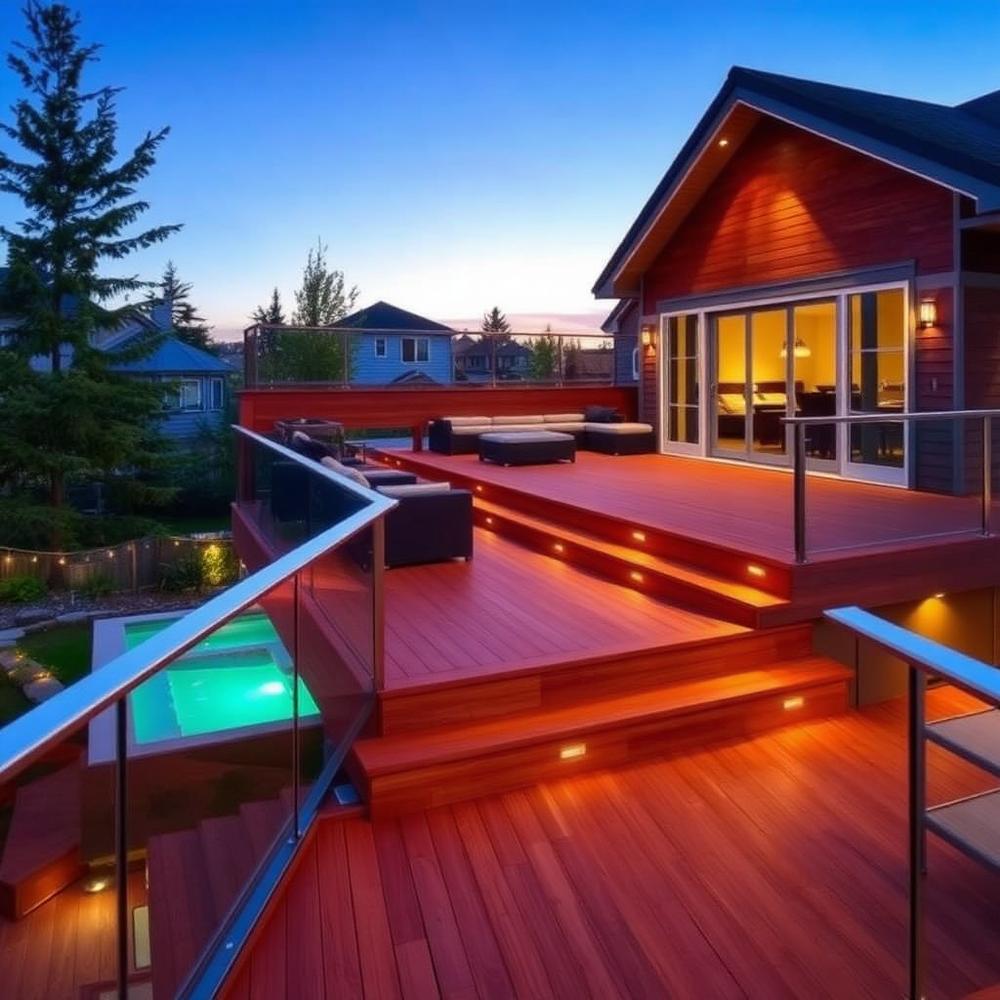 Multi-Tiered Cedar Deck